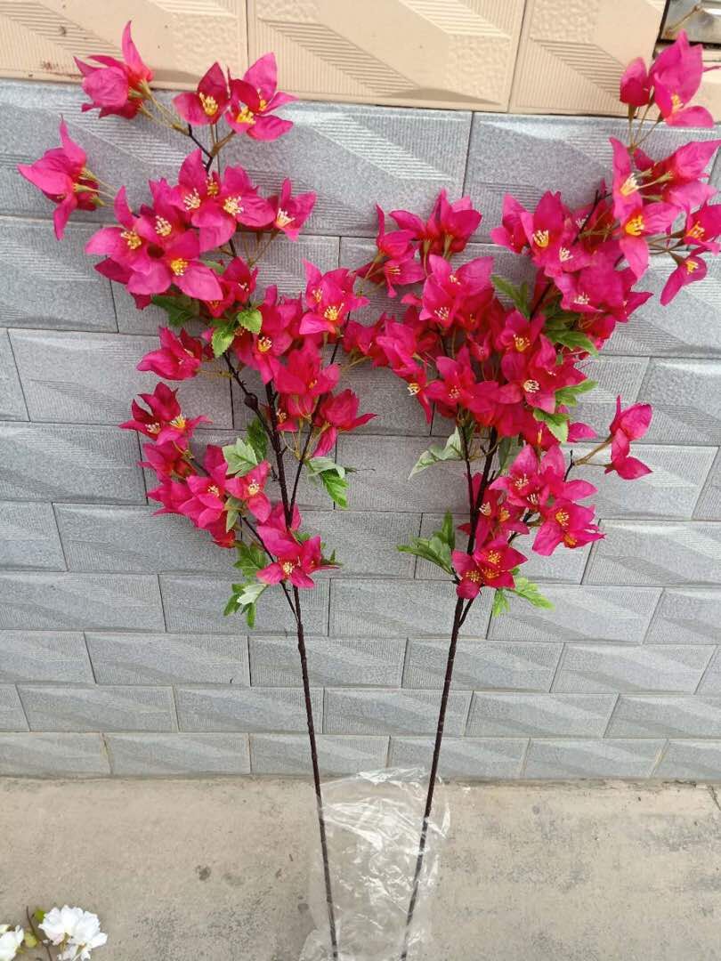 Artificial flowers big Cherry blossom 46Inch /120 cm long Bougainvillea speetabilis can be used to decorative wedding garden and mall SF011