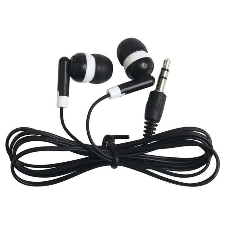 Wholesale Disposable earphones headphones low cost earbuds for Theatre Museum School library,hotel,hospital Gift