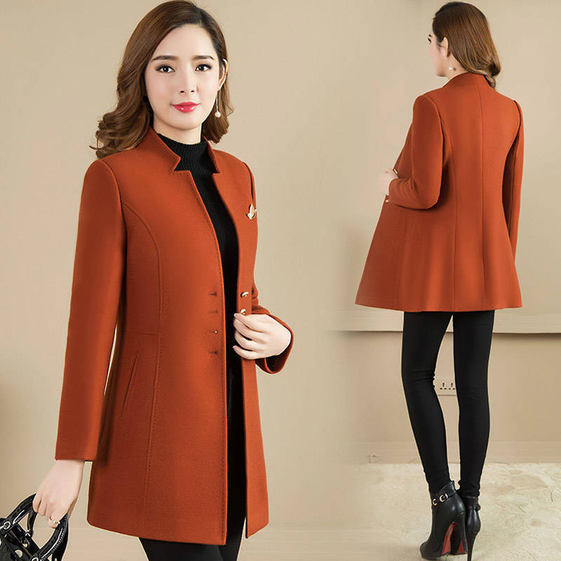 High Quality Women's Coat 2020 New Autumn Winter Woolen Coat Women's Slim Long Stand-up Collar Woolen Slim Trench L826, Red
High Quality Women's Coat 2020 New Autumn Winter Woolen Coat Women's Slim Long Stand-up Collar Woolen Slim Trench L826, Red