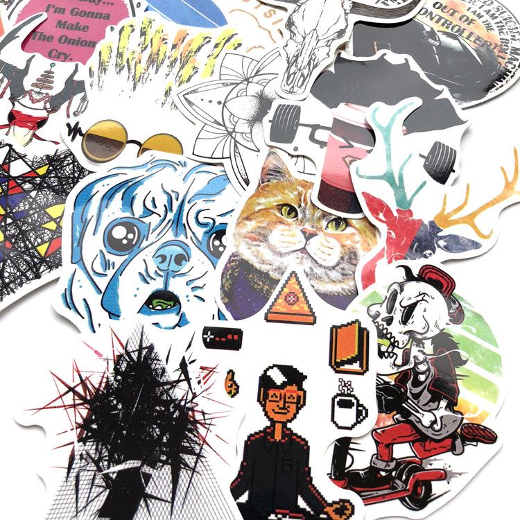 10 Sets=1000PCS Fantasy World Anime Sticker Suitcase Guitar Waterproof Sticker