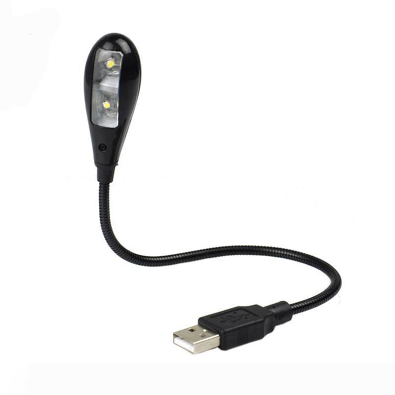 BRELONG USB reading light with 2 LED lights and flexible gooseneck for laptop, desktop, PC and MAC computers