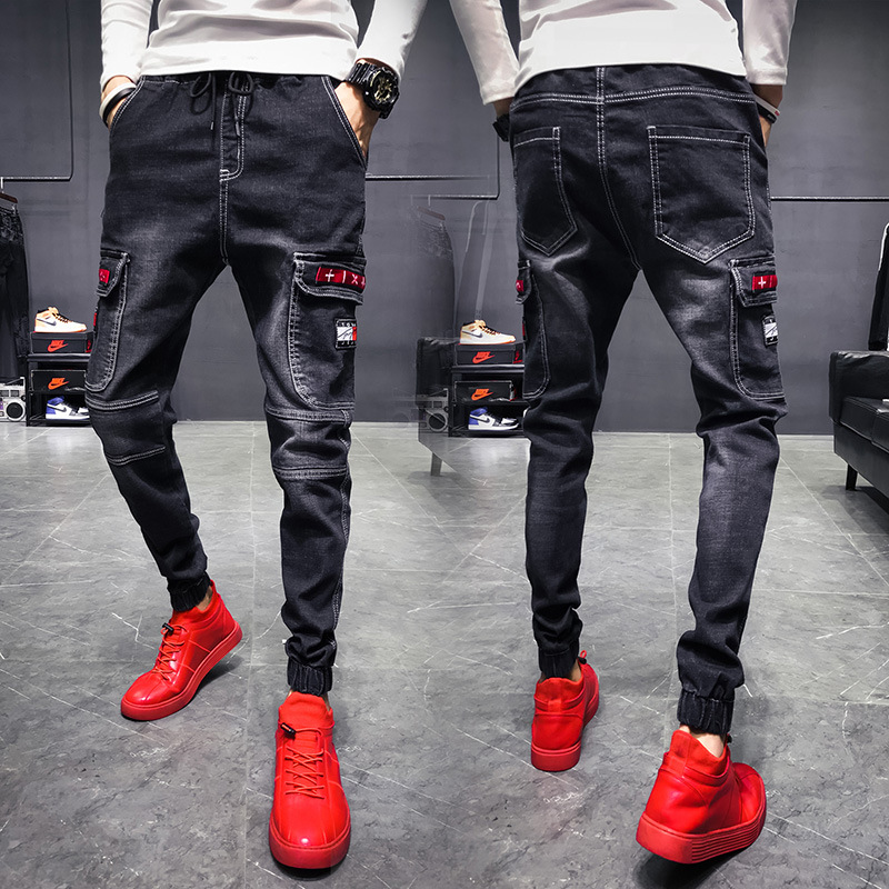 Wholesale 2020 Fashion elastic waist cargo Korean trendy beam feet social guy tooling pants men's harem pants, K2225
Wholesale 2020 Fashion elastic waist cargo Korean trendy beam feet social guy tooling pants men's harem pants, K2225