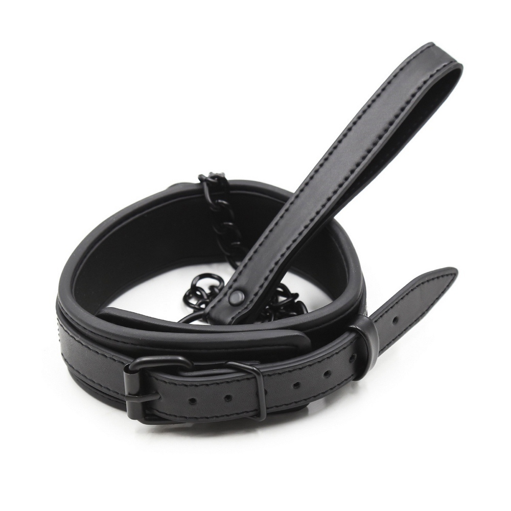 Leather Neck Collar BDsm Bondage Sexual Stimulation Flirting Leash Sexy Restraint Fetish SM Adult Sex Toys For Couple Y200616