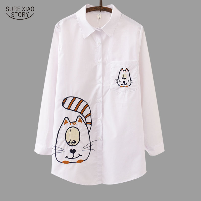 2019 New Fashion White Women Shirt Casual Loose Cotton Embroidery Women Blouse Long Sleeve Turn Down Collar Lady Shirt 50 T200321, White-iron tower
2019 New Fashion White Women Shirt Casual Loose Cotton Embroidery Women Blouse Long Sleeve Turn Down Collar Lady Shirt 50 T200321, White-iron tower