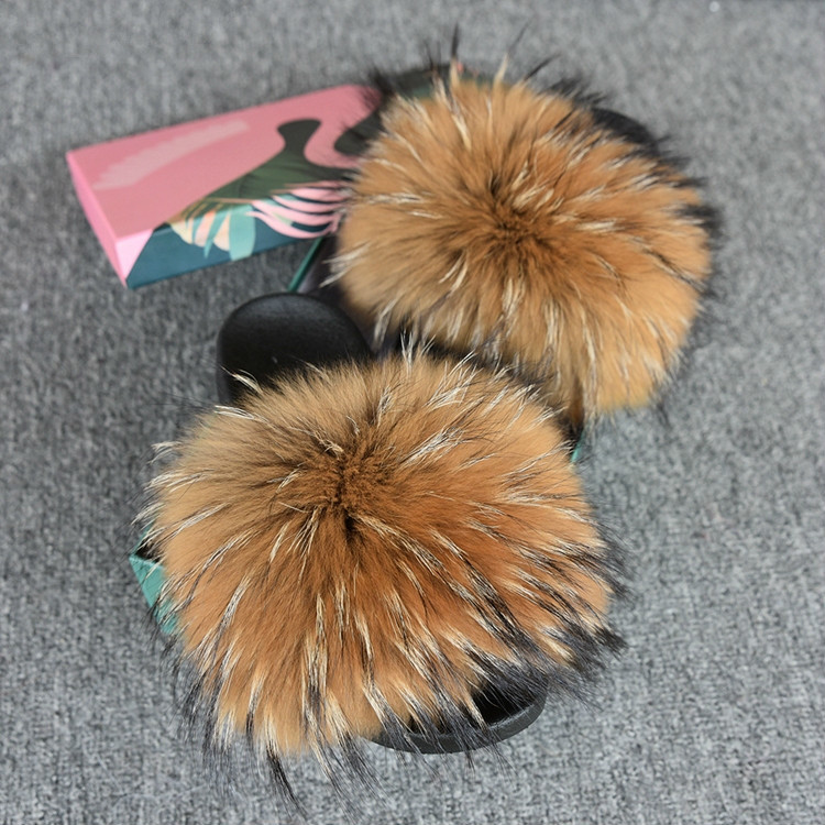 Factory Wholesale Genuine Fashion Raccoon Slides 100% Widen Raccoon Fur Slippers For Women Flip Flop Fur Sandals, Black
Factory Wholesale Genuine Fashion Raccoon Slides 100% Widen Raccoon Fur Slippers For Women Flip Flop Fur Sandals, Black