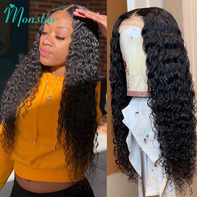 Monstar 13*6 Curly Human Hair Wig Peruvian Remy Lace Frontal Wig with baby hair 26 inch Glueless Transparent Lace Wigs for Women, Black
Monstar 13*6 Curly Human Hair Wig Peruvian Remy Lace Frontal Wig with baby hair 26 inch Glueless Transparent Lace Wigs for Women, Black