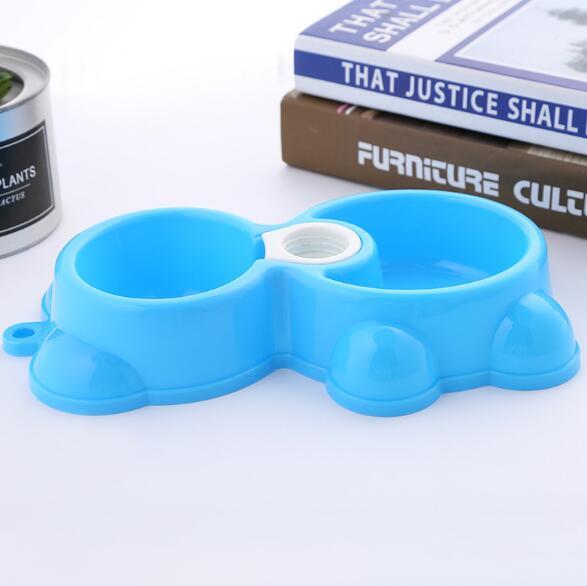 Pet Products Plastic Pet Bowl Environmental Protection Non-toxic Dog Drinking Double Bowl Tableware Pet Feeding Tool CCA9652