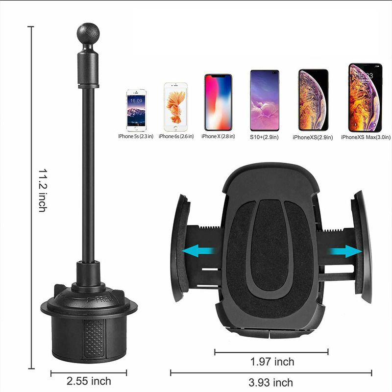 Universal Cell Phone Mount 2-in-1 Car Cradles Adjustable Gooseneck Holder Compatible for X 8 Cup Holder with box, Black
Universal Cell Phone Mount 2-in-1 Car Cradles Adjustable Gooseneck Holder Compatible for X 8 Cup Holder with box, Black