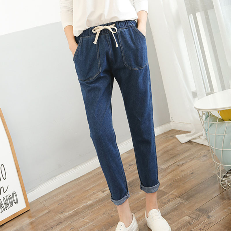 Jeans Woman Autumn High Elastic Waist Jeans Boyfriend Trousers Vintage Denim Korean Pencil Pants Plus Size Lace Up V767, Sky blue
Jeans Woman Autumn High Elastic Waist Jeans Boyfriend Trousers Vintage Denim Korean Pencil Pants Plus Size Lace Up V767, Sky blue