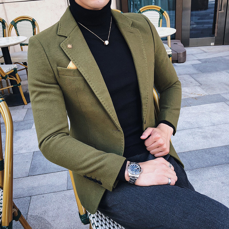 3 Solid Green Black Khaki Wool Blend Autumn Winter One Button Blazer Homme Suit Jacket Men
3 Solid Green Black Khaki Wool Blend Autumn Winter One Button Blazer Homme Suit Jacket Men