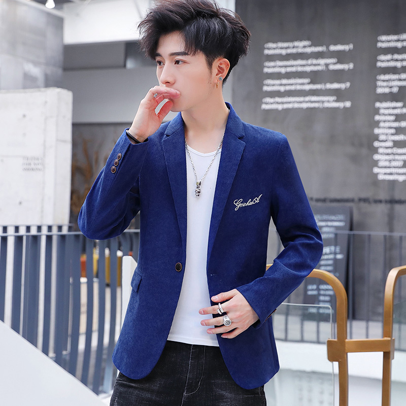 Blazer Men 2020 Spring and Autumn Style Men's Slim Corduroy Metal Decorative Business Casual Mens Suits Blazers, Black
Blazer Men 2020 Spring and Autumn Style Men's Slim Corduroy Metal Decorative Business Casual Mens Suits Blazers, Black