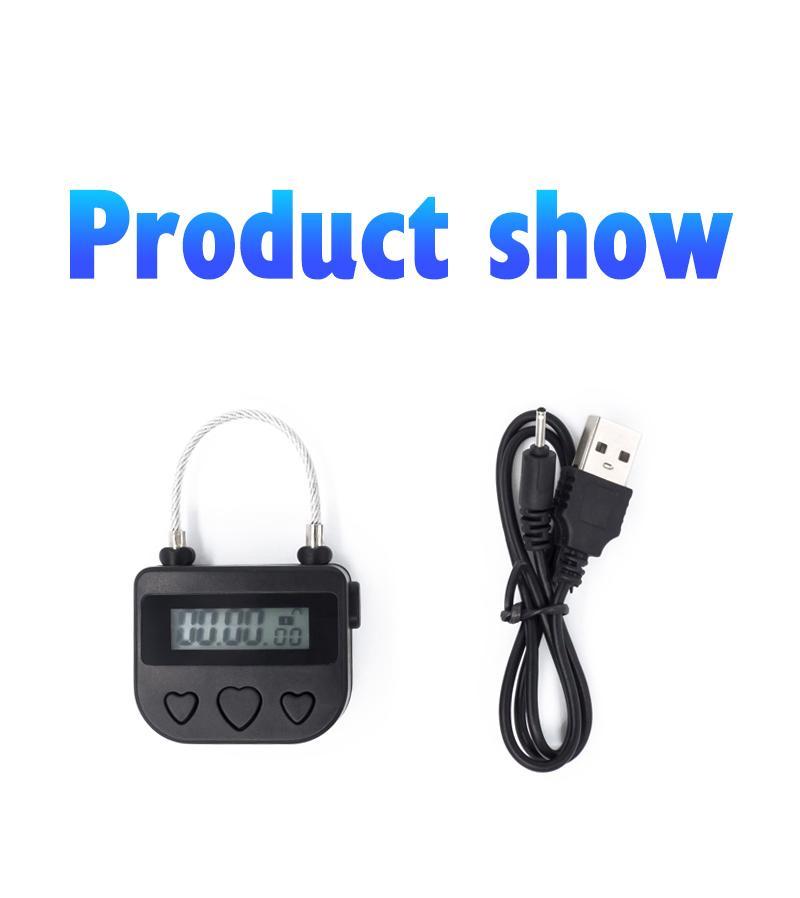 USB Rechargeable Time Lock For BDSM Handcuffs Mouth Gag Electronic Timer Bdsm Bondage Chastity Adult Games Sex Toys for Couples Y200616