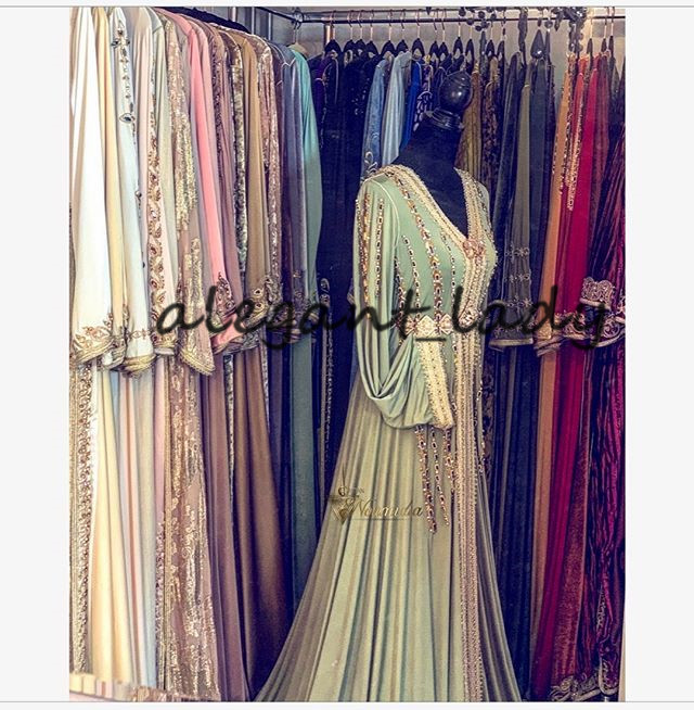 Mint Long Sleeve Prom Dresses 2021 Luxury Crystal Beaded Moroccan Kaftan Caftan Hennalook Muslim Evening Gowns vestidos formais