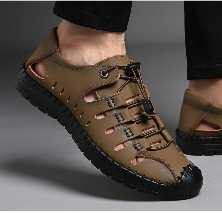 Summer Men's Breathable Flat Casual Sandals Hollow Out Lace Up Shoes Black Khaki Brown K3
Summer Men's Breathable Flat Casual Sandals Hollow Out Lace Up Shoes Black Khaki Brown K3