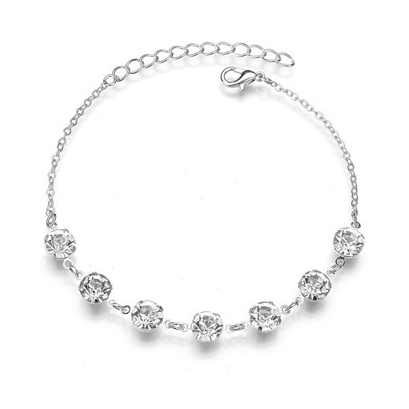Fashion Rhinestone Anklets For Women Summer Beach Barefoot Jewelry Bohimia Crystal Ankle Bracelet Female Ankle