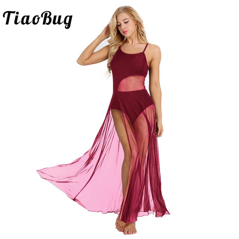 TiaoBug Women Asymmetrical Mesh Dance Maxi Dress Adult Ballet Tutu Leotard Stage Performance Ballroom Lyrical Dance Costumes, Black
TiaoBug Women Asymmetrical Mesh Dance Maxi Dress Adult Ballet Tutu Leotard Stage Performance Ballroom Lyrical Dance Costumes, Black