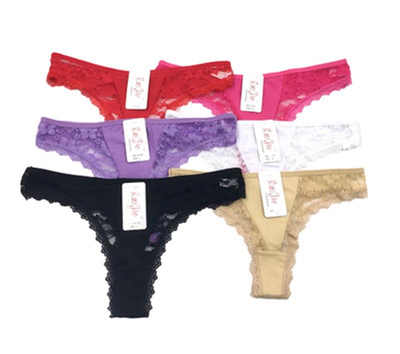 Breathable Women Lace Thong Briefs Low Waist Lace Panties Hot Fashion Trend Sexy Solid Color Comfortable Casual Designer Female Underwears, Multi 
Breathable Women Lace Thong Briefs Low Waist Lace Panties Hot Fashion Trend Sexy Solid Color Comfortable Casual Designer Female Underwears, Multi