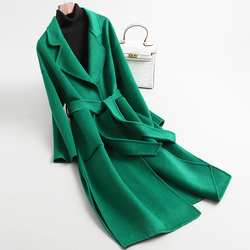 Women 2020 Elegant Autumn Winter Wool Overcoat Long Woolen Coats Female Loose Plus Size Outwear with Pocket Turn Down Collar L32, Green
Women 2020 Elegant Autumn Winter Wool Overcoat Long Woolen Coats Female Loose Plus Size Outwear with Pocket Turn Down Collar L32, Green