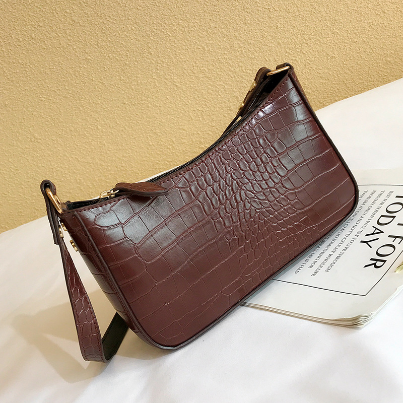 Crocodile Pattern Shoulder Bags For Women 2020 Axillary Crossbody Bag PU Leather HandBag Solid Color Female Travel Messenger, Black
Crocodile Pattern Shoulder Bags For Women 2020 Axillary Crossbody Bag PU Leather HandBag Solid Color Female Travel Messenger, Black