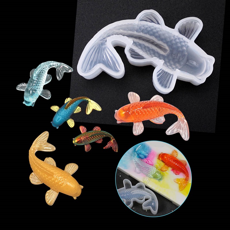 DIY Fish Koi Silicone Resin Mold Pendant Jewelry Making Decoration Silicone Molds Jewelry Keychain Casting Mold
DIY Fish Koi Silicone Resin Mold Pendant Jewelry Making Decoration Silicone Molds Jewelry Keychain Casting Mold