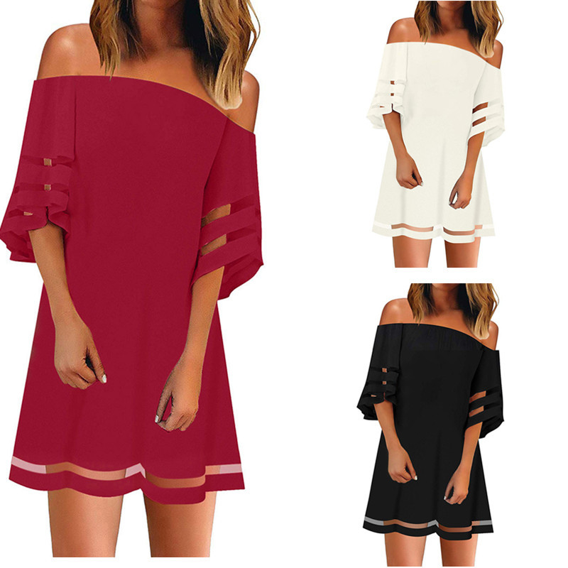 Sexy New Womens Summer T-shirt Tops Tees Black Red Long Sleeve Fluoroscopy Ladies Wear Chiffon Gallus Size -XXL
Sexy New Womens Summer T-shirt Tops Tees Black Red Long Sleeve Fluoroscopy Ladies Wear Chiffon Gallus Size -XXL