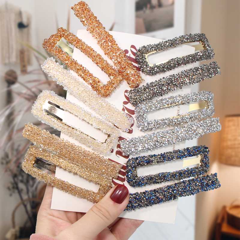 1 Set Crystal Rhinestone Barrettes Hair Clips Korea Fashion Woman Rectangular Shiny Luxury Hairpins BB Clip Hair Accessories
1 Set Crystal Rhinestone Barrettes Hair Clips Korea Fashion Woman Rectangular Shiny Luxury Hairpins BB Clip Hair Accessories