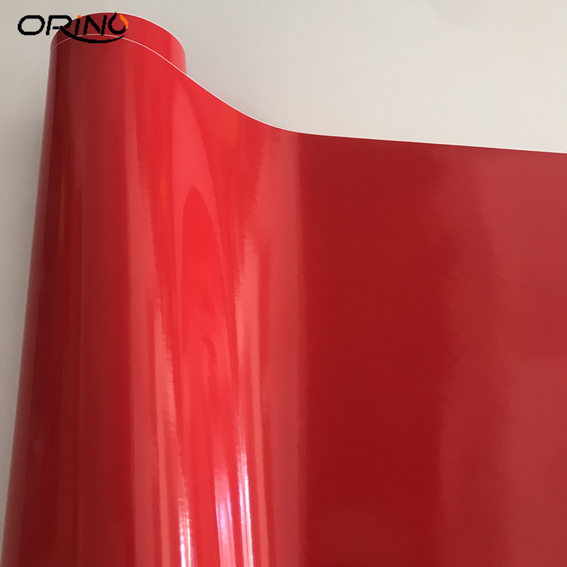 1.52x5/10/15/20/30M Glossy Black Vinyl Film Car Wraps With Air Bubble Free Shiny Red Vinyl Gloss White Wrapping Film