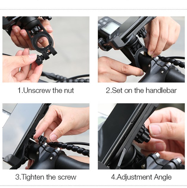 Shake Anti 360° Rotation Adjustable Smartphone Mount Bracket Universal Bicycle Holder Bike Handlebar Mobile Phone Holder Stand