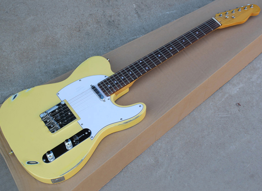 Factory Wholesale Yellow Retro Electric Guitar with White Pickguard,Rosewood Fretboard,Can be customized as request
Factory Wholesale Yellow Retro Electric Guitar with White Pickguard,Rosewood Fretboard,Can be customized as request