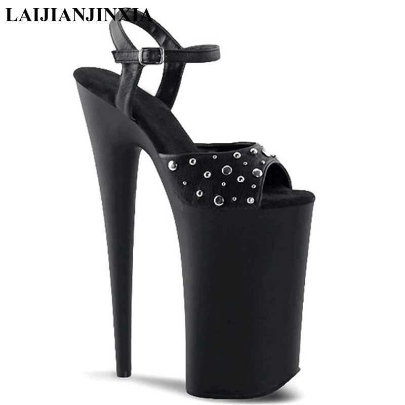 LAIJIANJINXIA New Fashion summer female Shoes stiletto heels 23 cm High Heels rivet vamp sexy stage model nightclub show sandals, Black
LAIJIANJINXIA New Fashion summer female Shoes stiletto heels 23 cm High Heels rivet vamp sexy stage model nightclub show sandals, Black