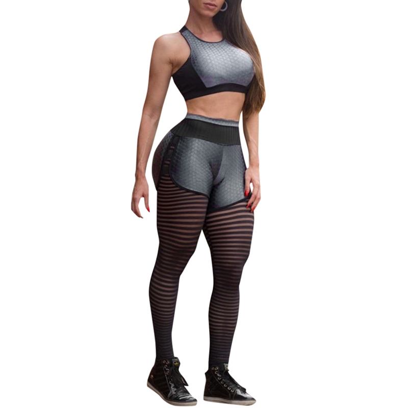 Women Sports Cropped Tank Top Pants Set Sheer Mesh Zigzag Sleeveless Tights Gym Fitness Casual 2PCS Sports Set, As pic
Women Sports Cropped Tank Top Pants Set Sheer Mesh Zigzag Sleeveless Tights Gym Fitness Casual 2PCS Sports Set, As pic