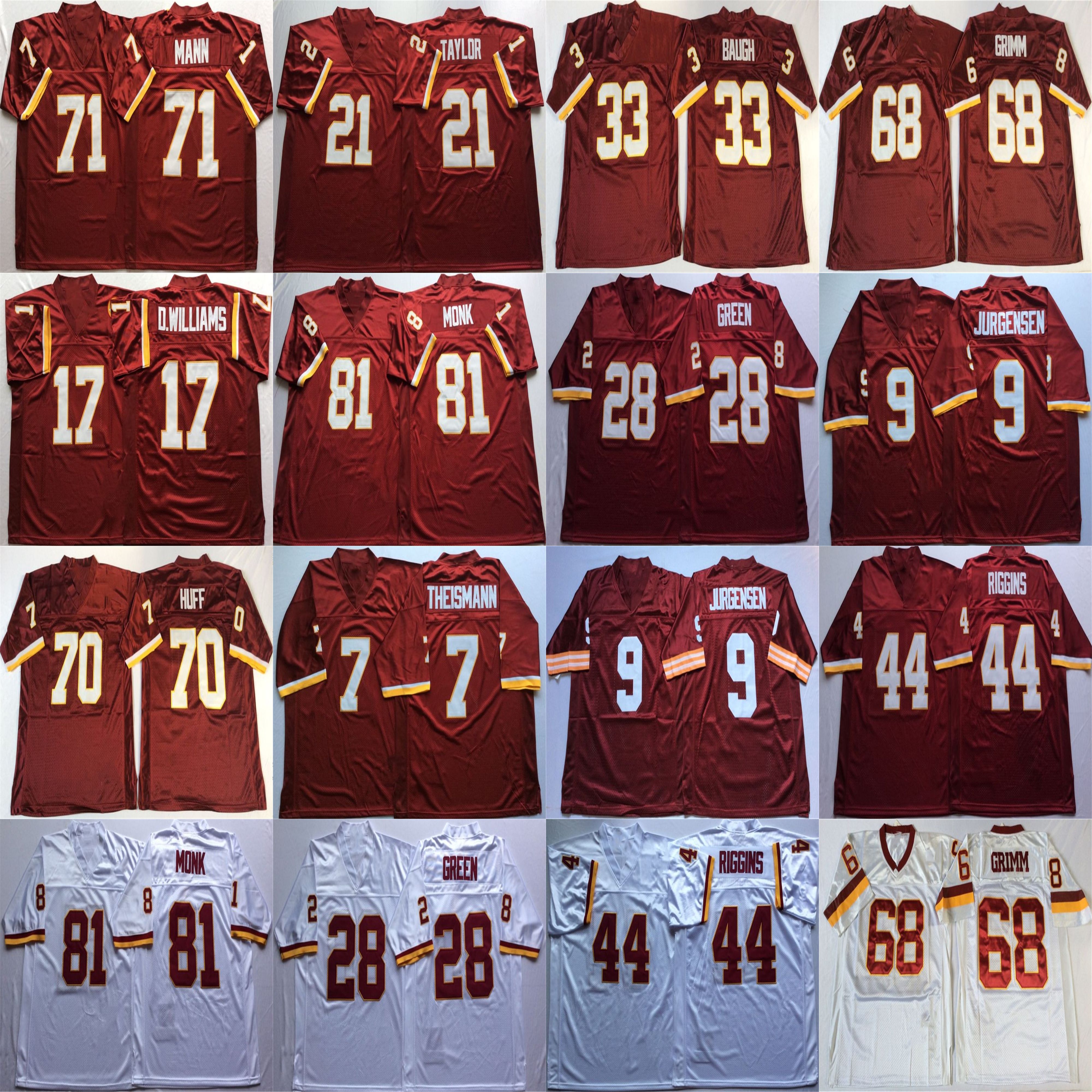 NCAA Russ Grimm Football Jersey Sam Huff Sonny Jurgensen John Riggins Charles Mann Art Monk Red White Retro Football Jerseys Stitched Mens, Red #17
NCAA Russ Grimm Football Jersey Sam Huff Sonny Jurgensen John Riggins Charles Mann Art Monk Red White Retro Football Jerseys Stitched Mens, Red #17