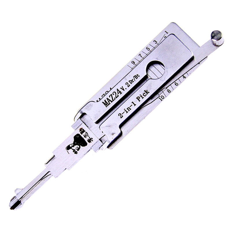 Locksmith Supplies New Arrival LISHI MAZ24 2 in 1 lock Pick and Decoder Auto Sets for Mazda