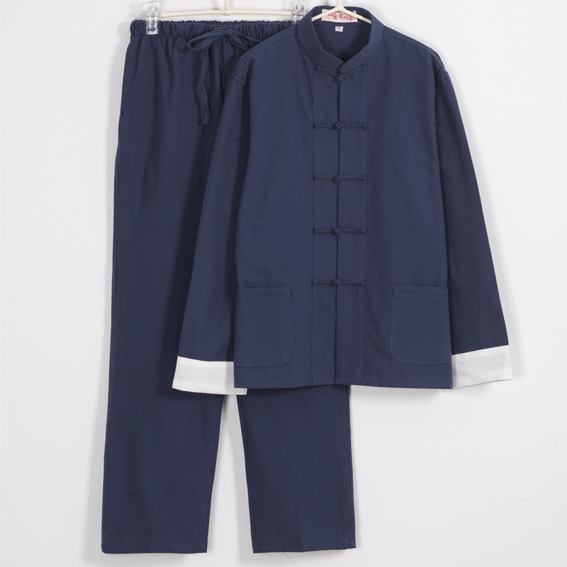 Men's Chinese style long-sleeve suit Hanfu shirt + trousers casual traditional clothing Male Tai Chi suit men shirts, Black
Men's Chinese style long-sleeve suit Hanfu shirt + trousers casual traditional clothing Male Tai Chi suit men shirts, Black