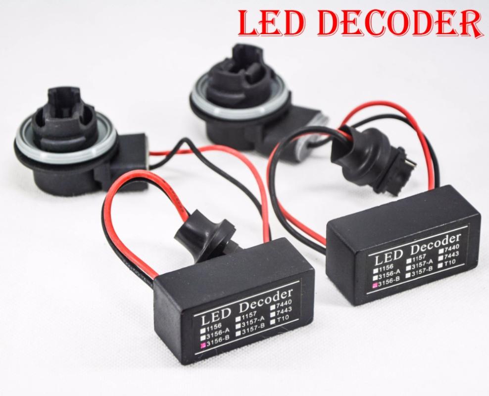 

2PCS 1156 1157 3156 3157 7440 7443 LED Bulbs Error Free Canbus Canceler Adapter Decoder Fog Turn Brake Anti-Hyper Flash Blinking