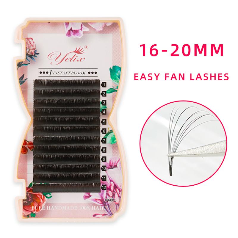YELIX Easy Fanning Eyelash Extensions 16-20mm volume lashes natural soft lash extension easy fan dropshipping Private label
YELIX Easy Fanning Eyelash Extensions 16-20mm volume lashes natural soft lash extension easy fan dropshipping Private label