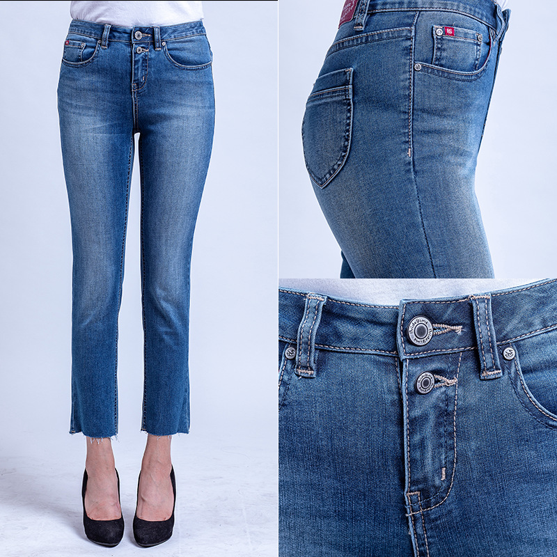 Summer Jeans Women's 2020 Stretch Slim Temperament Pencil Pants Korean New Casual Light Blue Nine Points Jeans Women Washed E136
Summer Jeans Women's 2020 Stretch Slim Temperament Pencil Pants Korean New Casual Light Blue Nine Points Jeans Women Washed E136