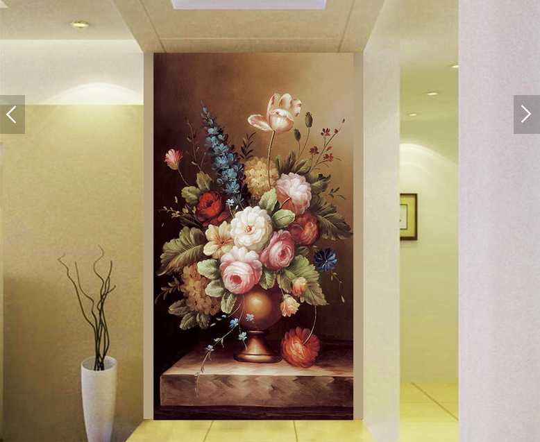 European style oil painting flower vase classical wall cloth porch background wall 3D Wallpaper corridor art wallpaper mural, Silk cloth
European style oil painting flower vase classical wall cloth porch background wall 3D Wallpaper corridor art wallpaper mural, Silk cloth