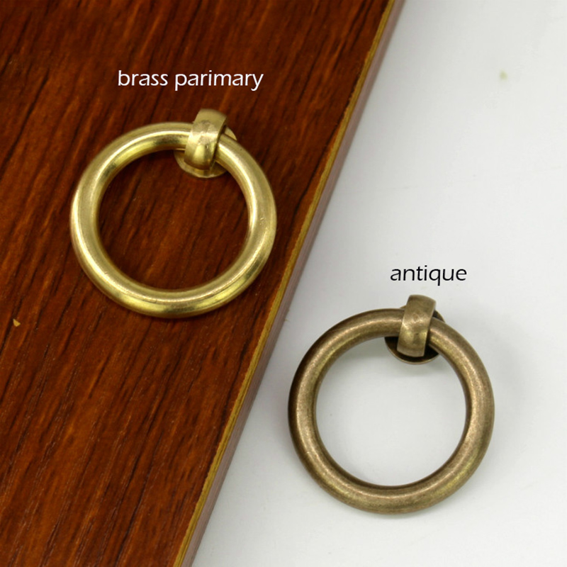 2.5-3.2cm Chinese antique simple drawer knob furniture door handle hardware Classical wardrobe cabinet shoe closet cone vintage pull ring