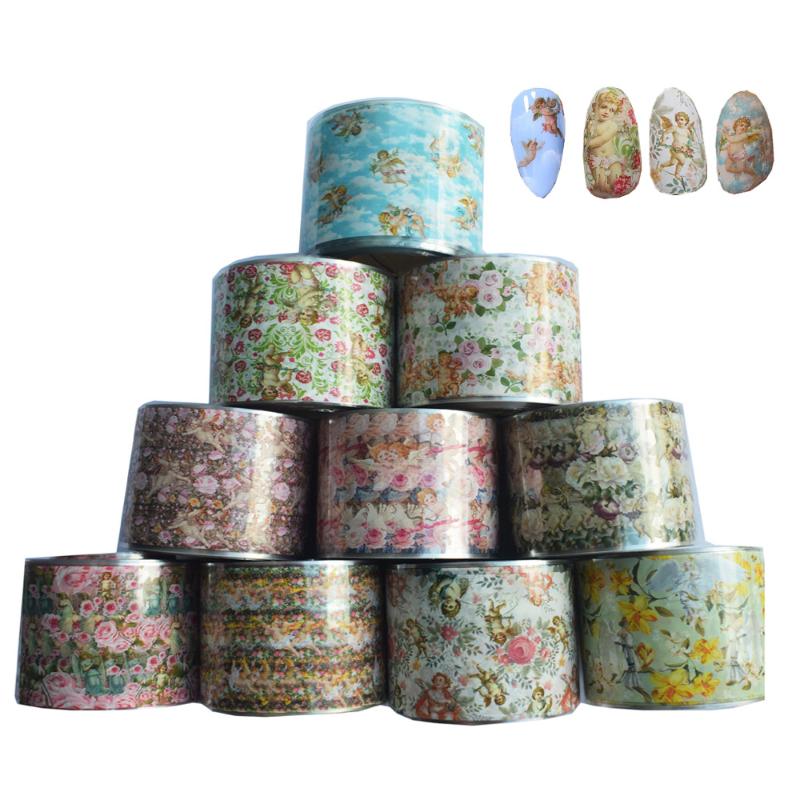 10Roll Angel Nail Sticker Slider Water Transfer Decal Foils Set 50M*4CM Flower Acrylic Designs Nail Art Decoration Manicure Tool, Angel-10roll
10Roll Angel Nail Sticker Slider Water Transfer Decal Foils Set 50M*4CM Flower Acrylic Designs Nail Art Decoration Manicure Tool, Angel-10roll