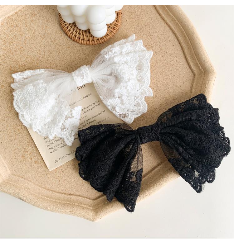 Lace Big Bowknot Spring Clips Clamp Fairy-Style Sweet Hair Clips 2 Choice Black White Butterfly Bow Hairpins Girl Jewelry Hair Accessories
Lace Big Bowknot Spring Clips Clamp Fairy-Style Sweet Hair Clips 2 Choice Black White Butterfly Bow Hairpins Girl Jewelry Hair Accessories