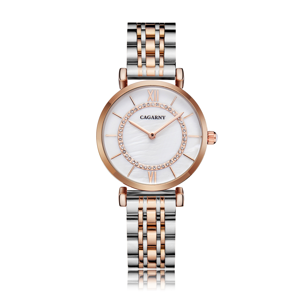 Dropshipping Rose Gold Stainless Steel Bracelet Watch Women Fashion Womens Quartz Watches Hip Hop Diamonds Ladies Clock Female CX200720