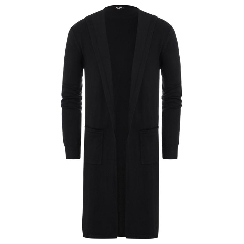 Men Knee Length Sweater Cardigan Pockets Open Front Hooded Knitwear Solid Color Spring Autumn Top Coat New 2020 Male Long Jumper, Black
Men Knee Length Sweater Cardigan Pockets Open Front Hooded Knitwear Solid Color Spring Autumn Top Coat New 2020 Male Long Jumper, Black