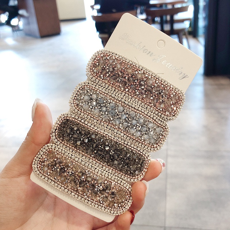 Crystal Hair Clips Women Headdress Hairpin Shine Water Drop Diamond BB Clip Pretty Design Side Grips Wholesale