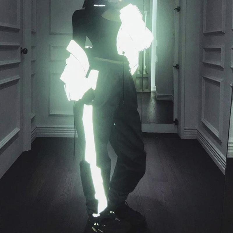Autumn Winter Loose Hight Waist Flash Reflective Patchwork Jogger Pants 2020 Women Neon Streetwear Outfits Cargo Trousers#J3, Black
Autumn Winter Loose Hight Waist Flash Reflective Patchwork Jogger Pants 2020 Women Neon Streetwear Outfits Cargo Trousers#J3, Black