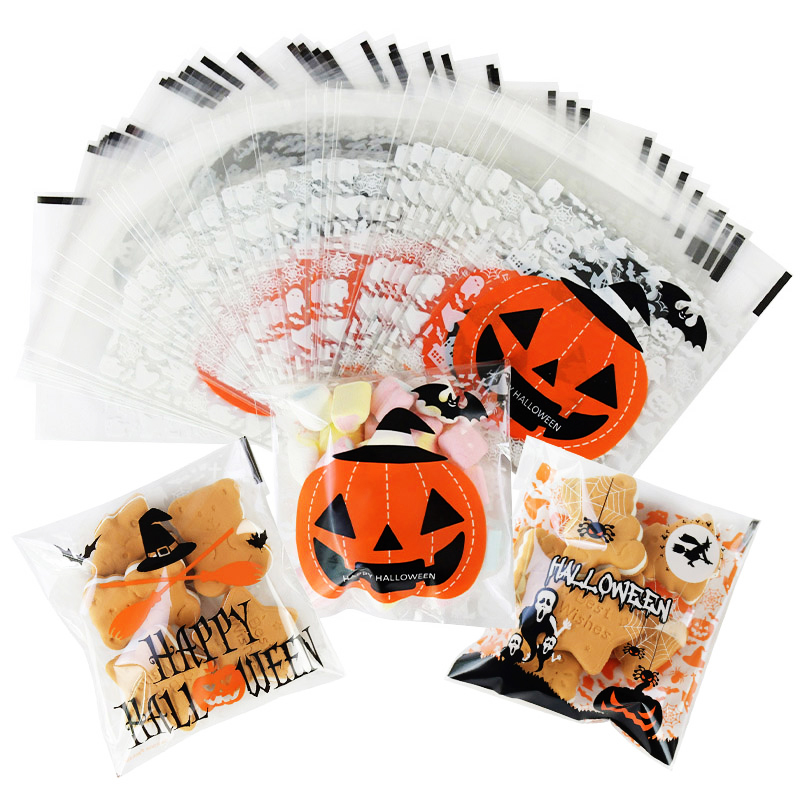 10cm Transparent Plastic Candy Bags Happy Halloween Cookie Gift Packing Bag Biscuits Bread Baking Bag Halloween Party Supplies
10cm Transparent Plastic Candy Bags Happy Halloween Cookie Gift Packing Bag Biscuits Bread Baking Bag Halloween Party Supplies