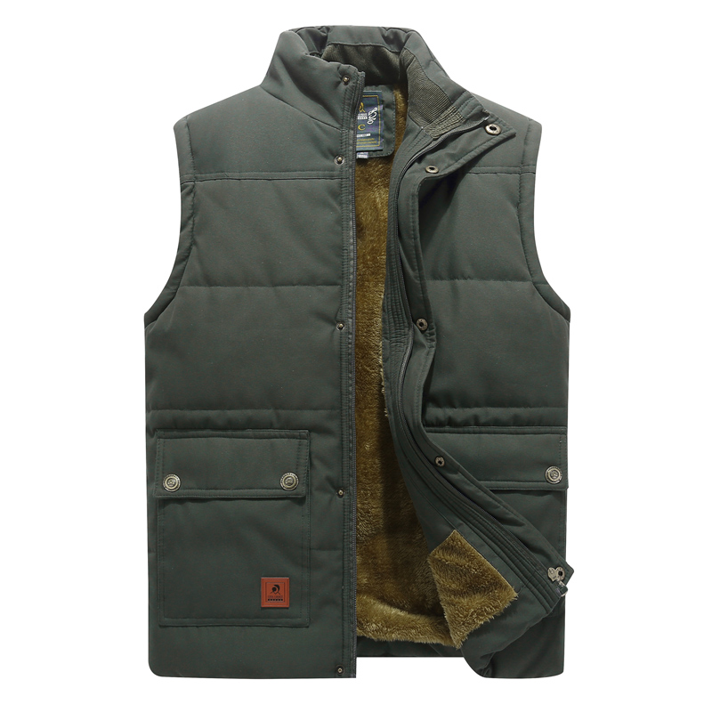 Brand Winter Men's Thick Warm Vest Casual Sleeveless Jacket Outwear Waistcoat Cotton Vest Fleece Coats Plus Size 6XL, Khaki
Brand Winter Men's Thick Warm Vest Casual Sleeveless Jacket Outwear Waistcoat Cotton Vest Fleece Coats Plus Size 6XL, Khaki