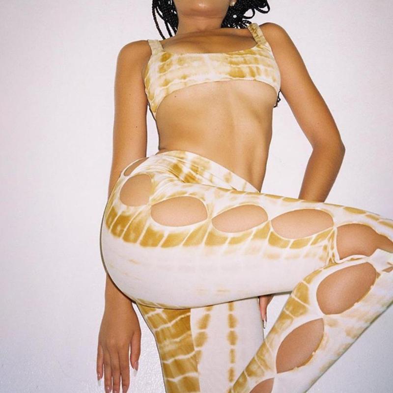 Printed Sports Suit 2 Piece Set Sexy Hollow Breathable Yoga Sets Women Gym Running Workout Clothes Jumpsuit Fitness, Yellow
Printed Sports Suit 2 Piece Set Sexy Hollow Breathable Yoga Sets Women Gym Running Workout Clothes Jumpsuit Fitness, Yellow