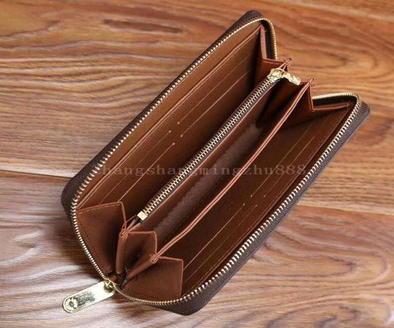 Single zipper Wallet Women Wallet Purse clutch bag High Quality Men Long Wallet Lady wallets Card holder With Box