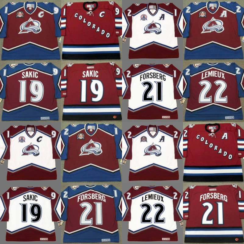 Colorado Avalanche Retro Jersey 19 JOE SAKIC 21 PETER FORSBERG 22 CLAUDE LEMIEUX 23 MILAN HEJDUK 27 SCOTT PARKER 33 PATRICK ROY Custom Hockey Jerseys, Custom red 1990's
Colorado Avalanche Retro Jersey 19 JOE SAKIC 21 PETER FORSBERG 22 CLAUDE LEMIEUX 23 MILAN HEJDUK 27 SCOTT PARKER 33 PATRICK ROY Custom Hockey Jerseys, Custom red 1990's